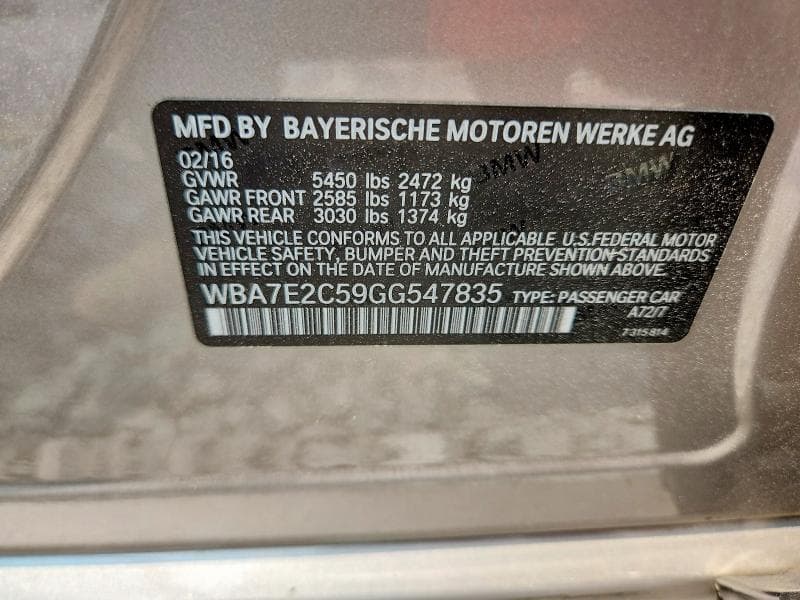 2016 BMW 740 I 12