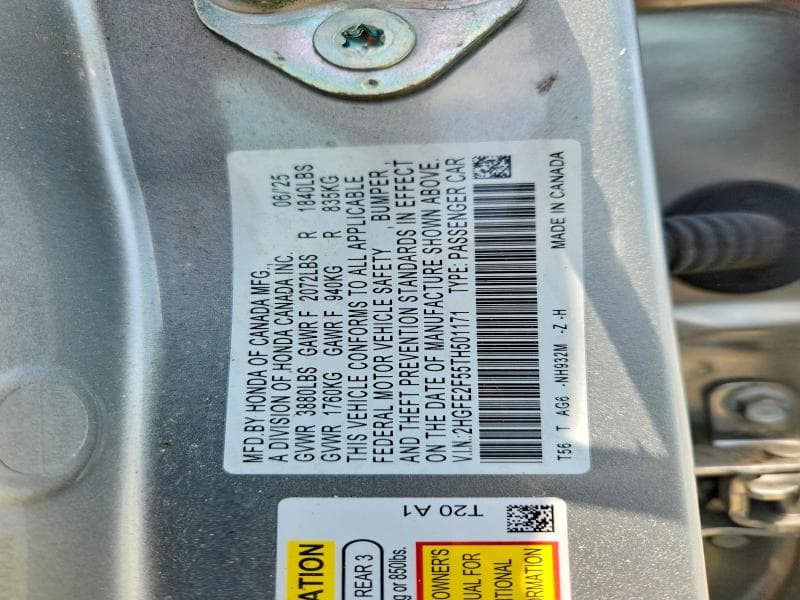 2026 HONDA CIVIC SPORT 12