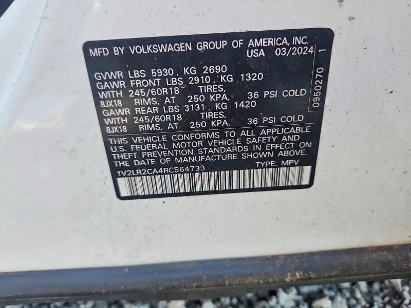 2024 VOLKSWAGEN ATLAS SE 13