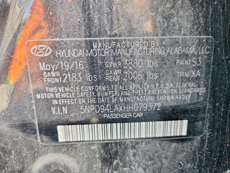 2017 HYUNDAI ELANTRA ECO 12