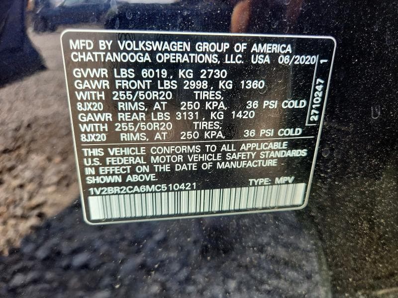 2021 VOLKSWAGEN ATLAS SEL 13