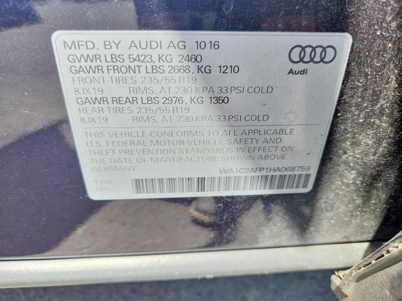 2017 AUDI Q5 PREMIUM PREMIUM 12