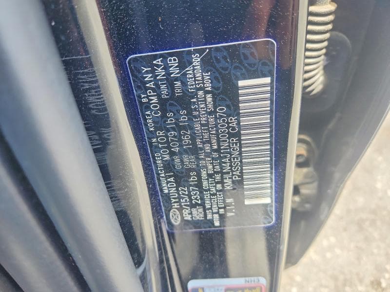 2022 HYUNDAI ELANTRA LIMITED 12