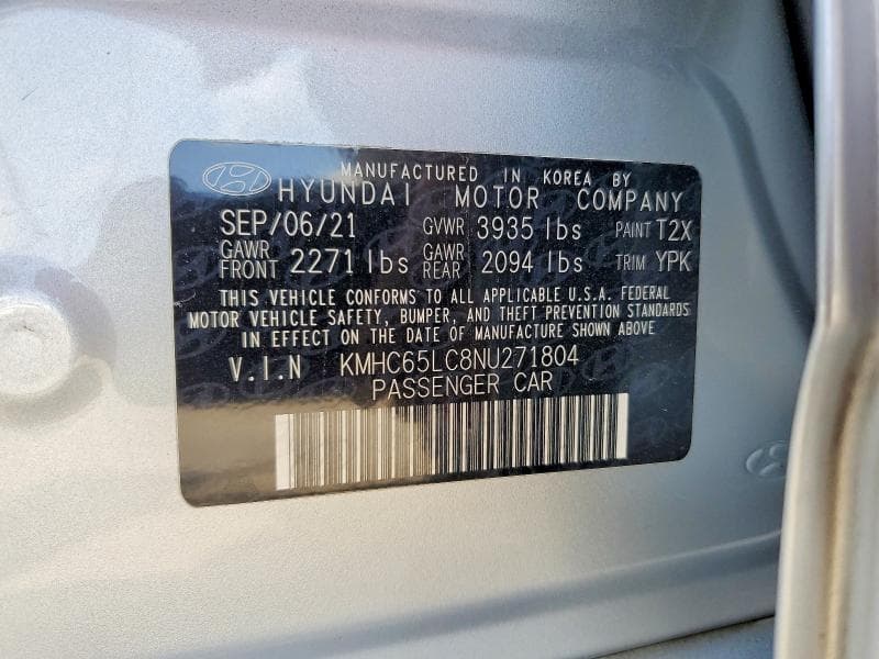 2022 HYUNDAI IONIQ BLUE 12