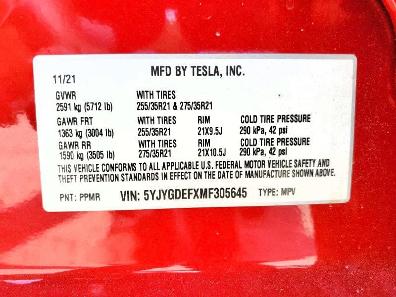 2021 TESLA MODEL Y 13