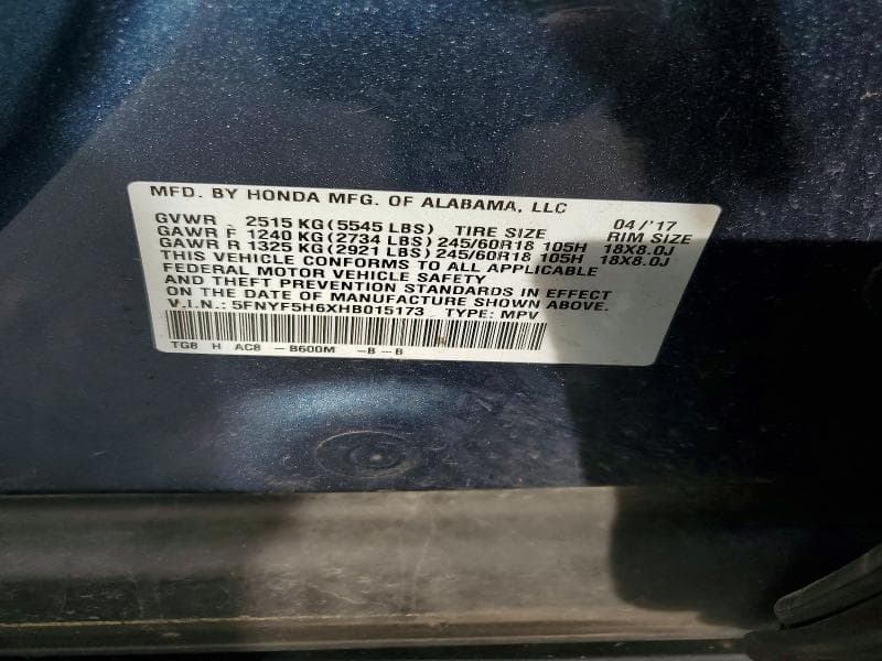 2017 HONDA PILOT EXL 14