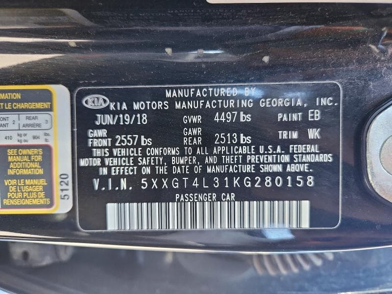 2019 KIA OPTIMA LX 12