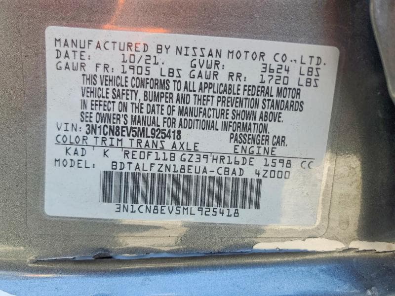 2021 NISSAN VERSA SV 13