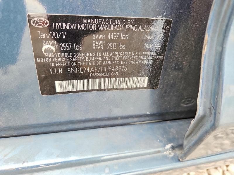 2017 HYUNDAI SONATA SE 12
