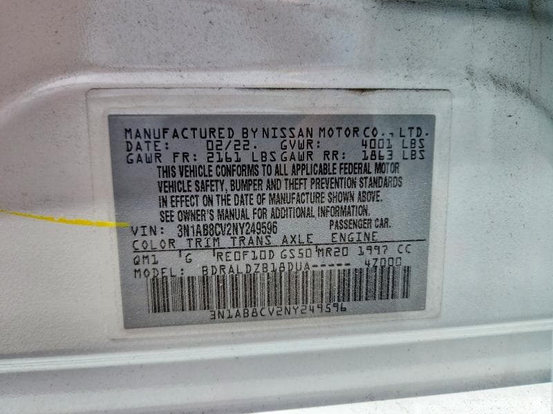 2022 NISSAN SENTRA SV 13