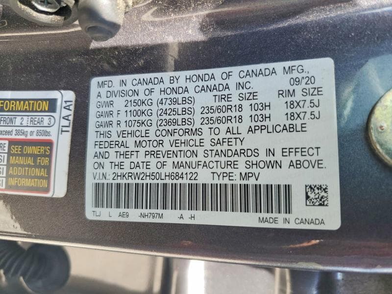 2020 HONDA CR-V EX 13