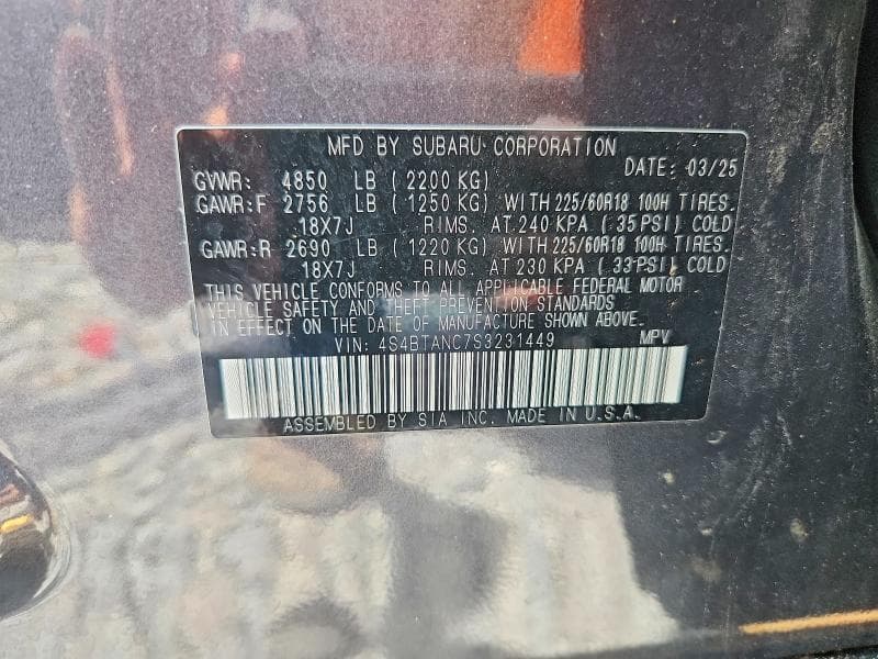 2025 SUBARU OUTBACK LIMITED 13