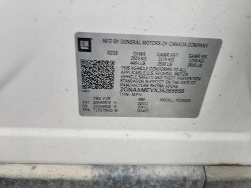 2018 CHEVROLET EQUINOX PREMIER PREMIER 12