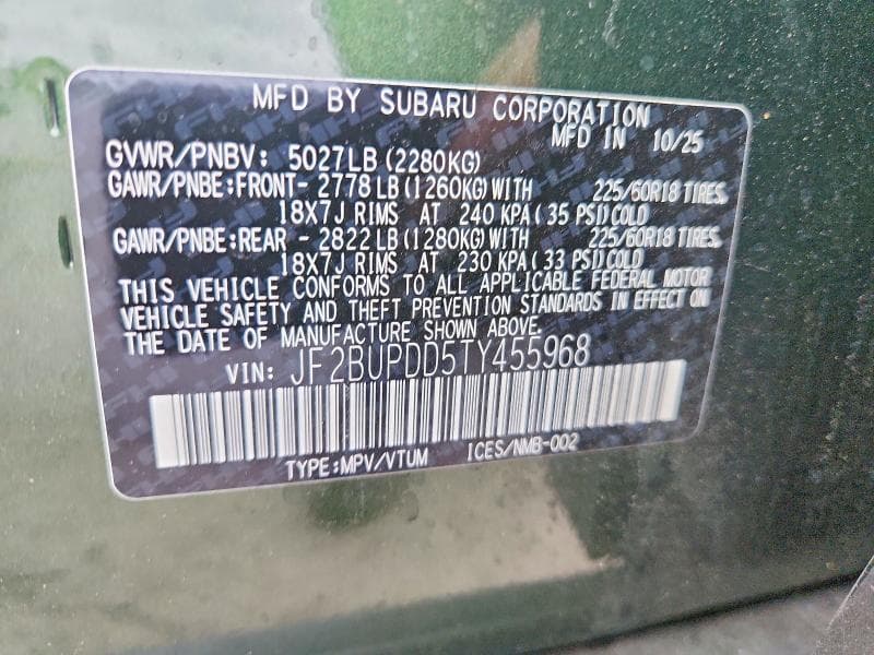 2026 SUBARU OUTBACK LIMITED 13