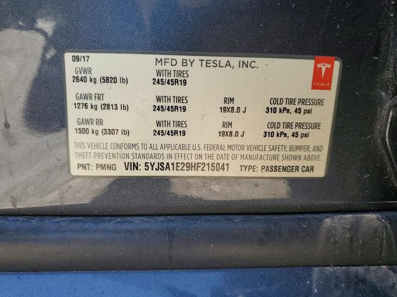 2017 TESLA MODEL S 13