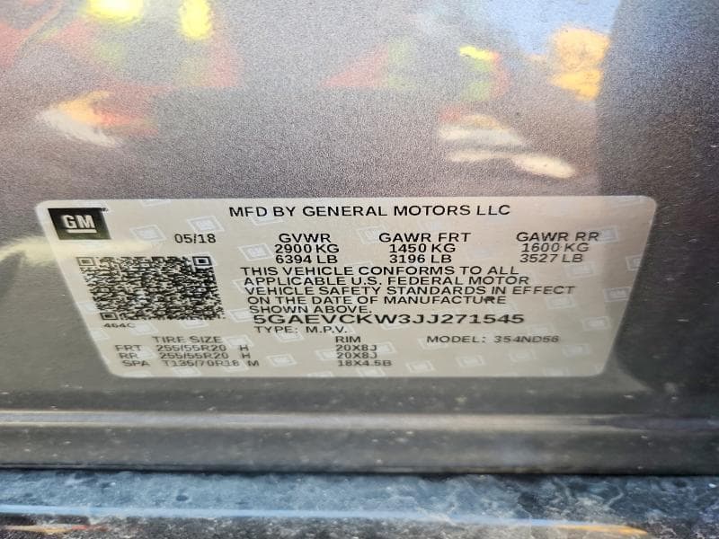 2018 BUICK ENCLAVE AVENIR 13