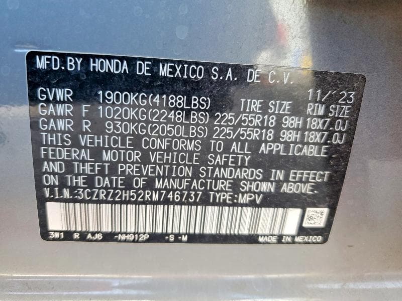 2024 HONDA HR-V SPORT SPORT 12