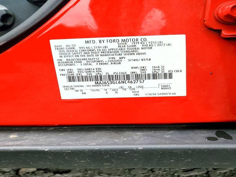 2022 FORD ECOSPORT SE 12