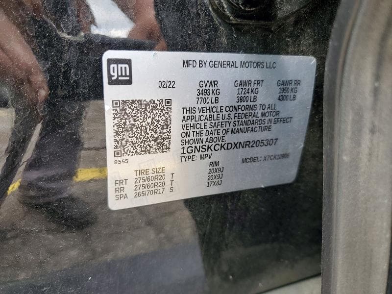 2022 CHEVROLET SUBURBAN K1500 LT K1500 LT 13