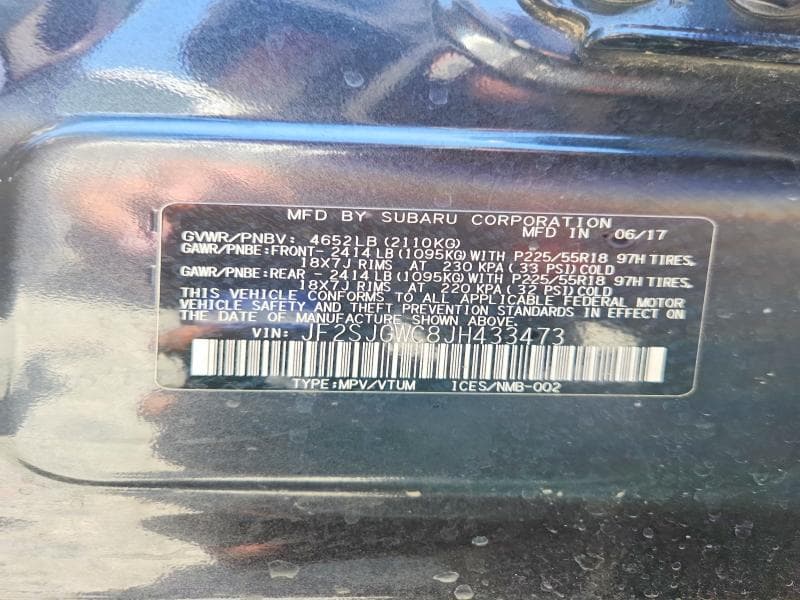 2018 SUBARU FORESTER 2.0XT TOURING 13