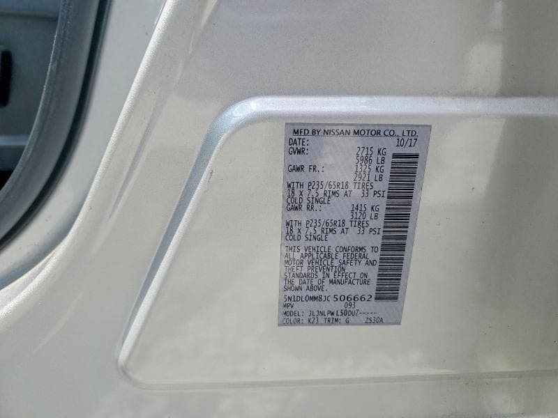 2018 INFINITI QX60 BASE BASE 13