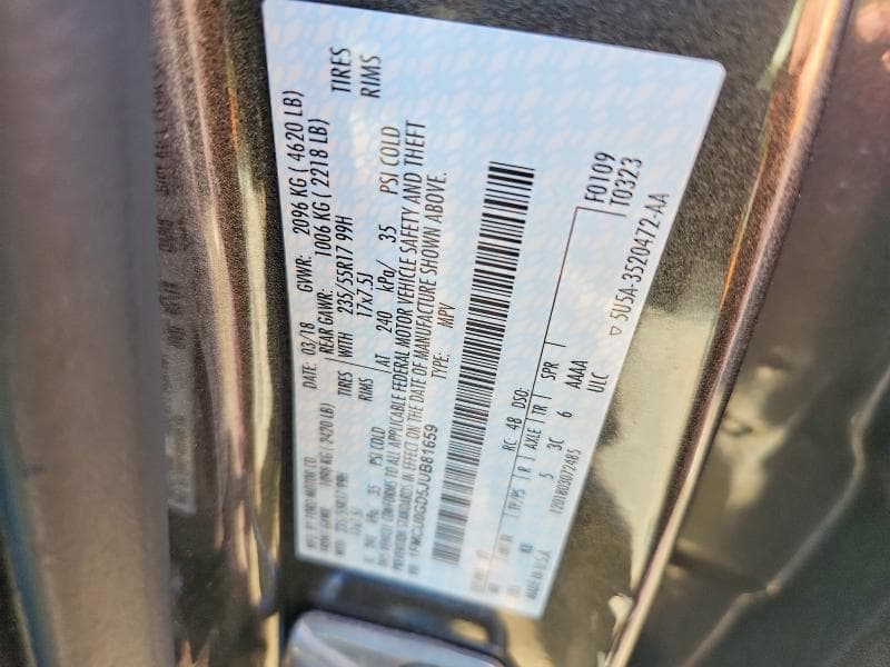 2018 FORD ESCAPE SE SE 13
