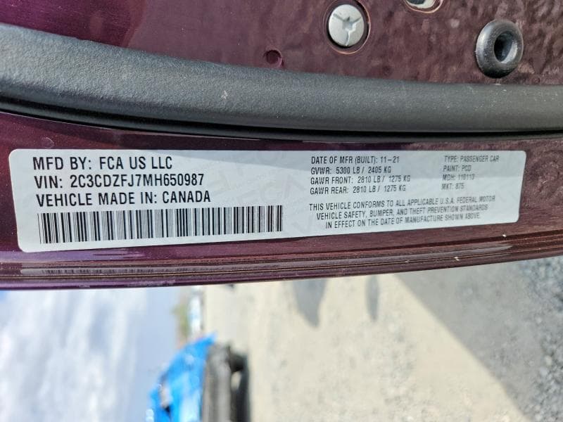 2021 DODGE CHALLENGER R/T SCAT PACK 12