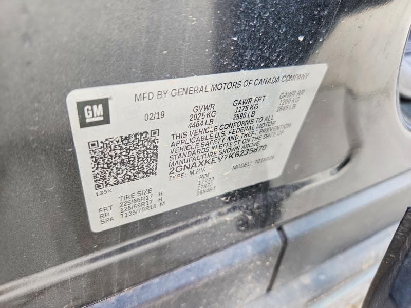 2019 CHEVROLET EQUINOX LT LT 13