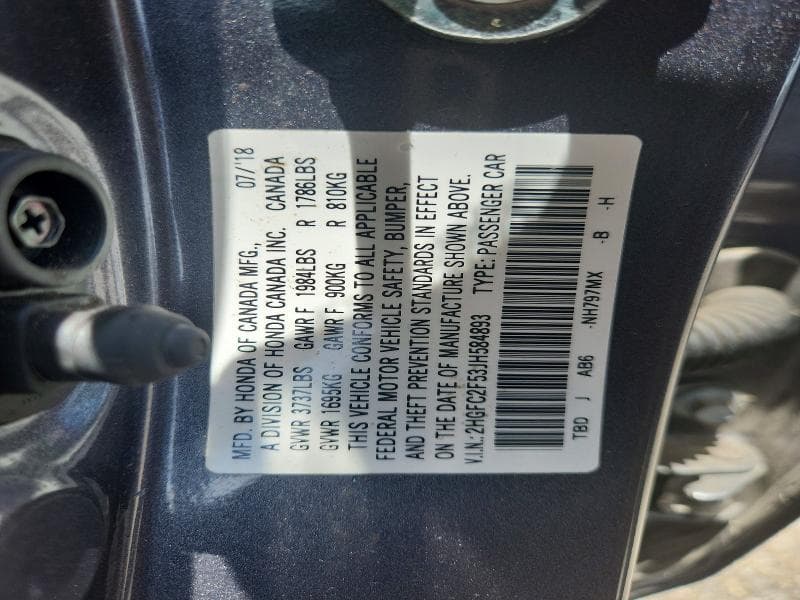 2018 HONDA CIVIC LX 13