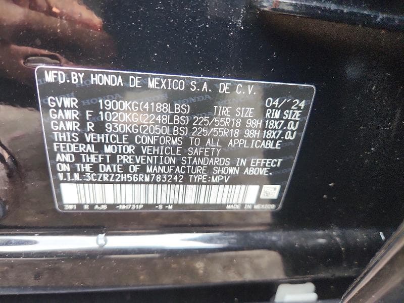 2024 HONDA HR-V SPORT SPORT 12