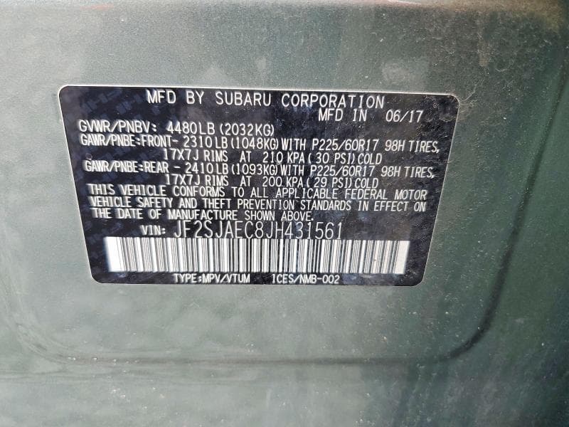 2018 SUBARU FORESTER 2.5I PREMIUM 13