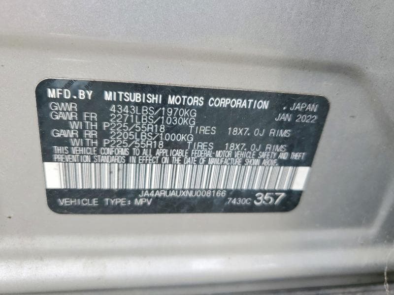 2022 MITSUBISHI OUTLANDER SPORT ES 13