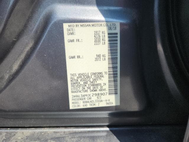 2018 NISSAN ALTIMA 2.5 SR 12