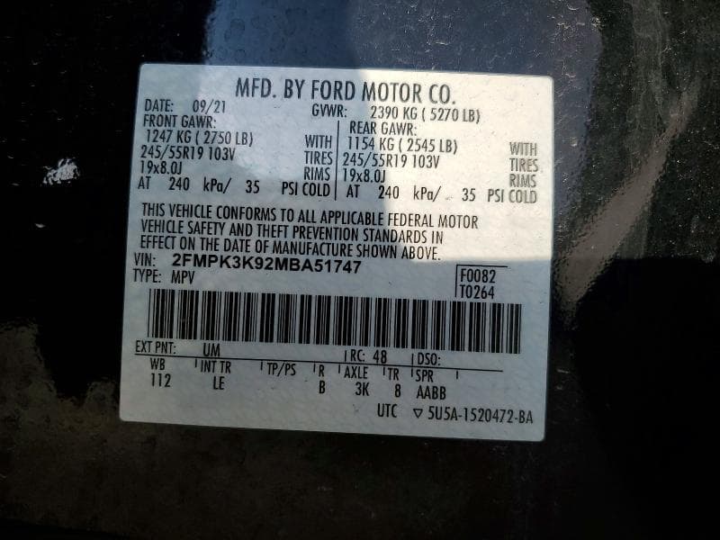2021 FORD EDGE TITANIUM 13