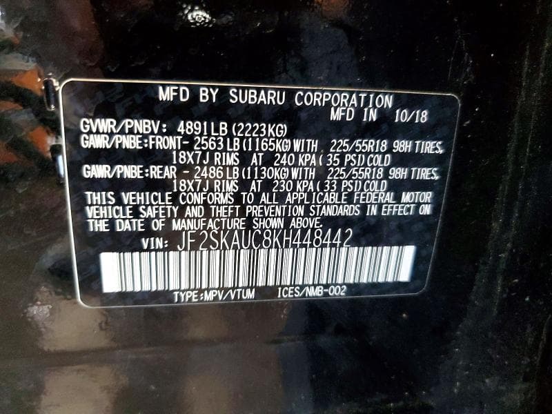2019 SUBARU FORESTER LIMITED LIMITED 13
