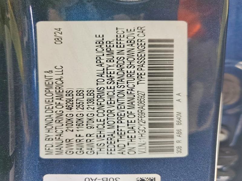 2024 HONDA ACCORD HYBRID EXL 14