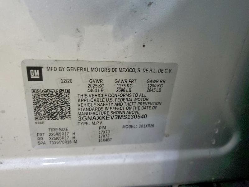 2021 CHEVROLET EQUINOX LT 13