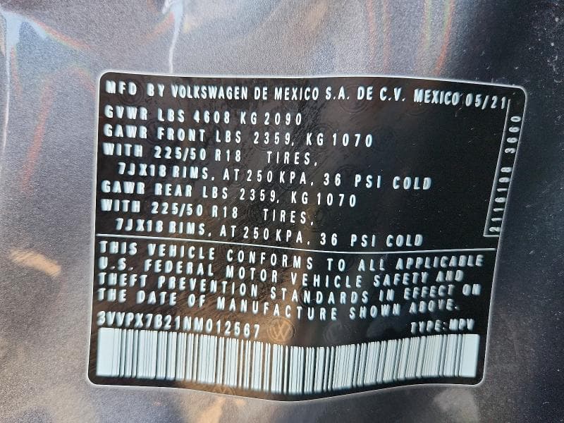 2022 VOLKSWAGEN TAOS SE IQ DRIVE 13