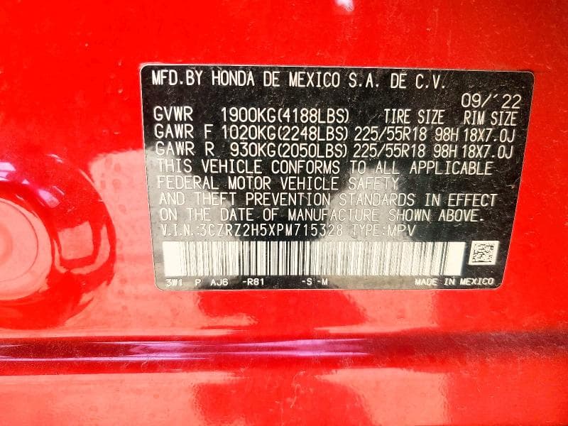 2023 HONDA HR-V SPORT 13