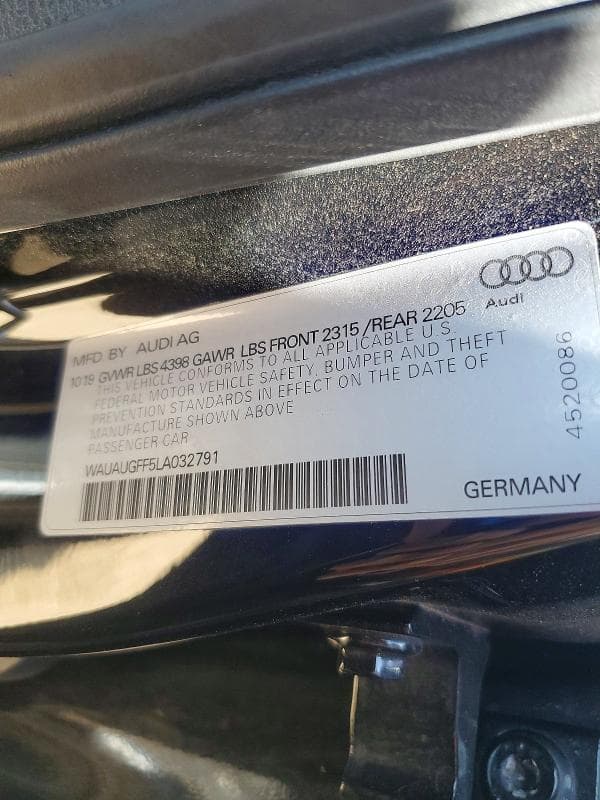 2020 AUDI A3 PREMIUM 12