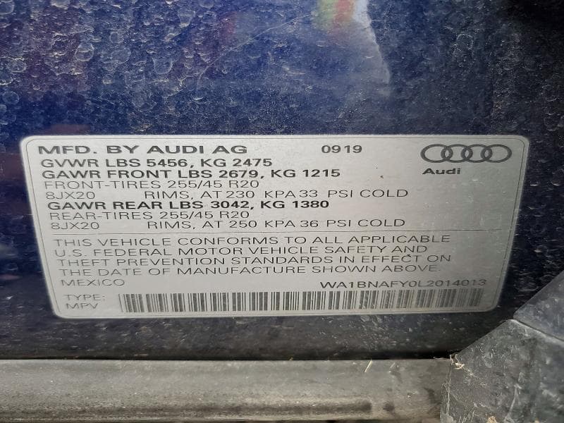 2020 AUDI Q5 PREMIUM PLUS PREMIUM PLUS 13