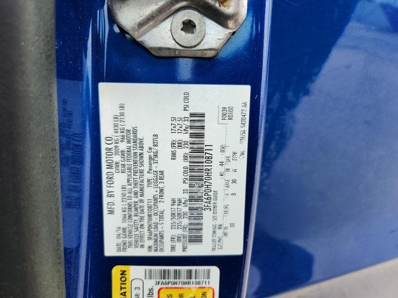 2017 FORD FUSION SE 13