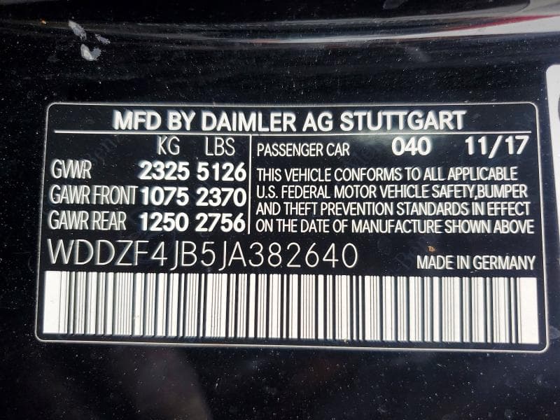 2018 MERCEDES-BENZ E 300 300 12