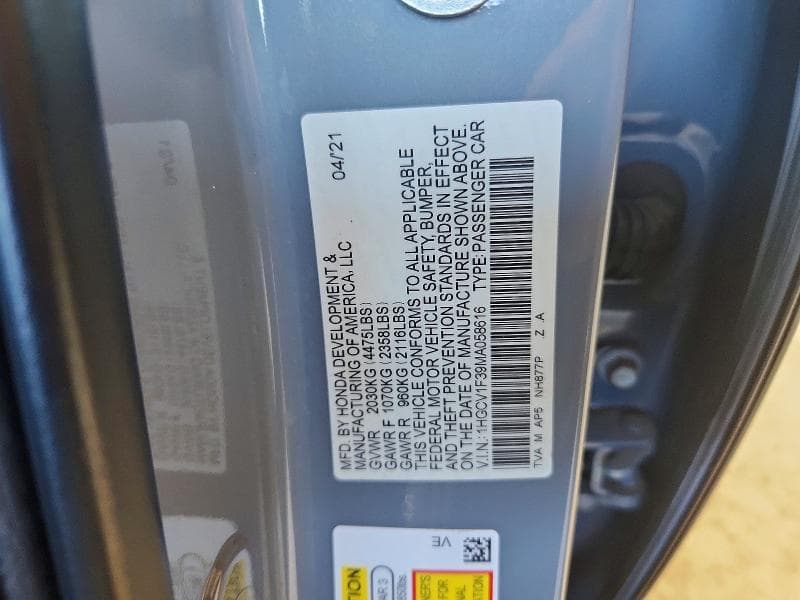2021 HONDA ACCORD SPORT 12