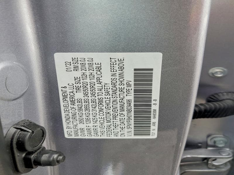 2022 HONDA PILOT ELITE 13