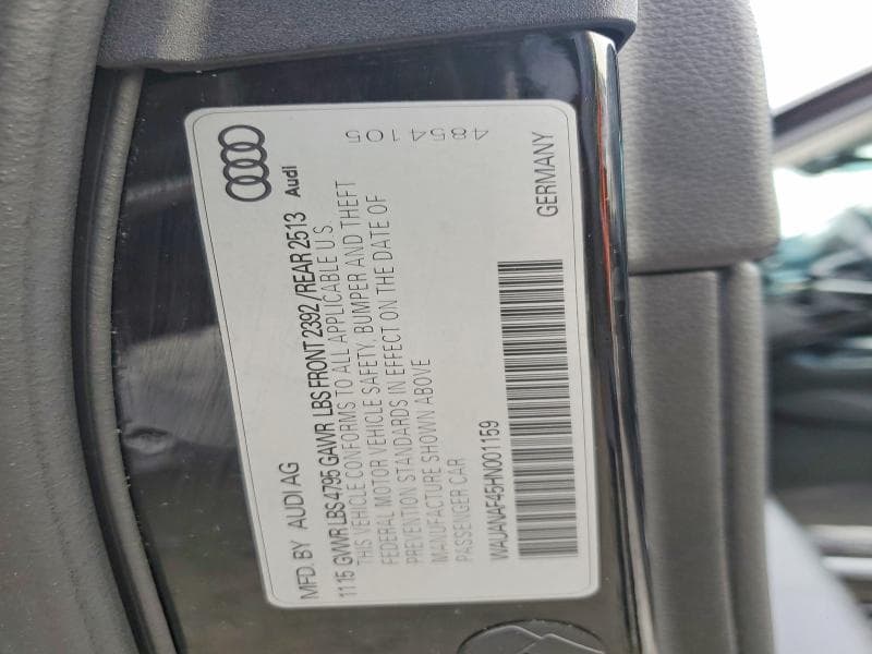 2017 AUDI A4 PREMIUM 12