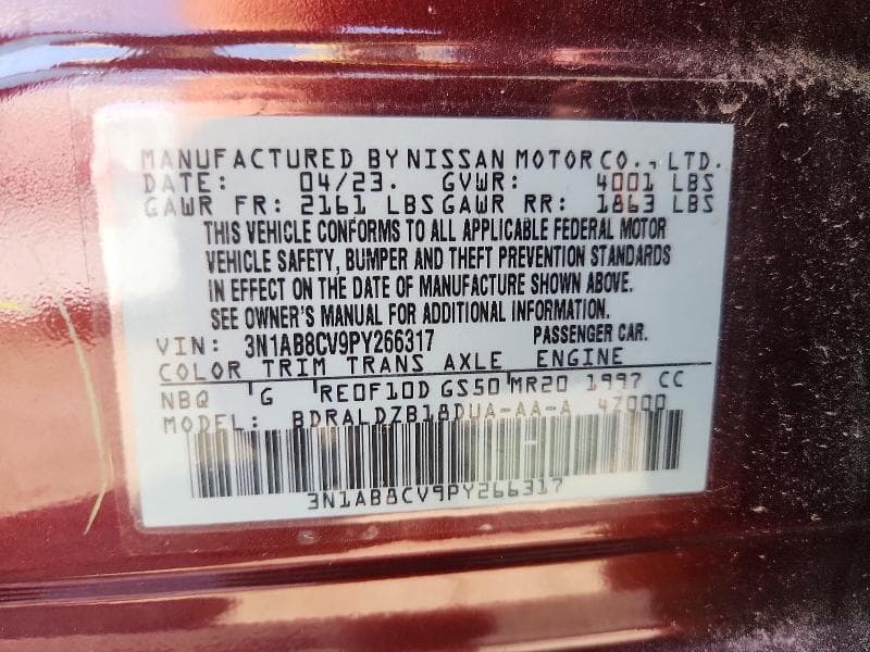 2023 NISSAN SENTRA SV 12