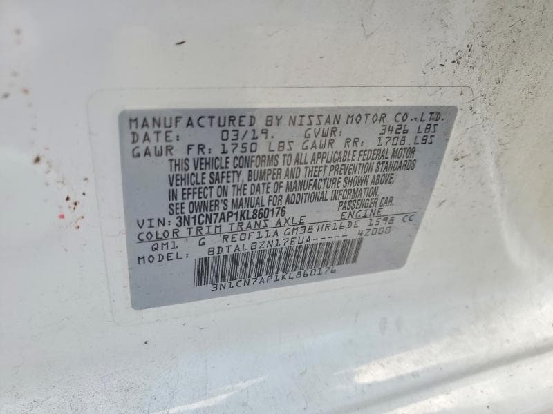 2019 NISSAN VERSA SV 13