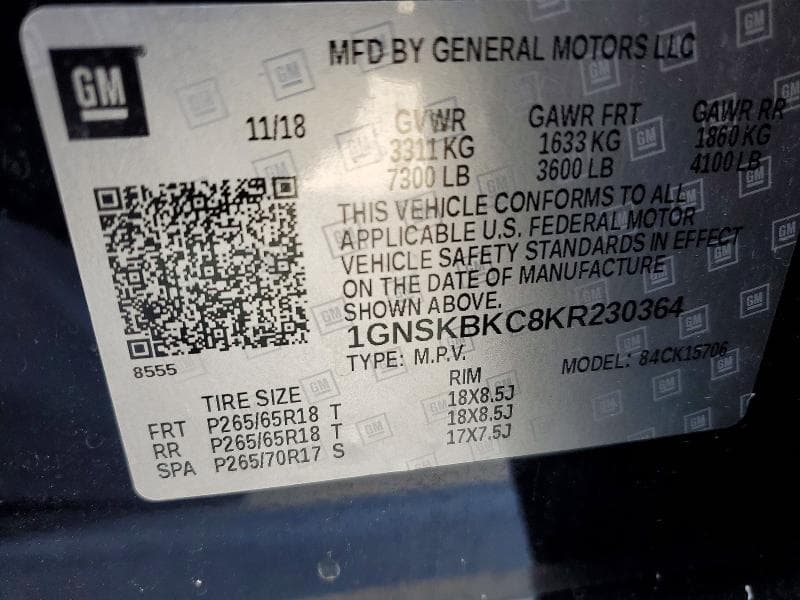 2019 CHEVROLET TAHOE K1500 LT 13