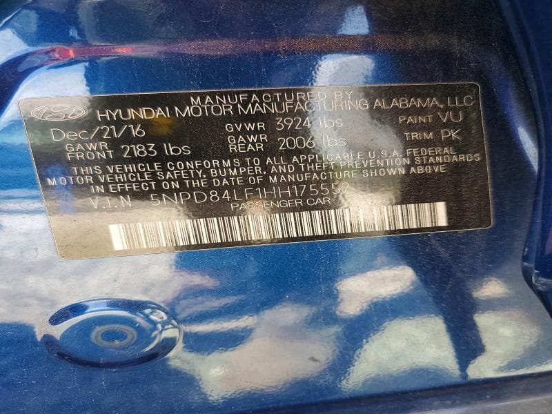 2017 HYUNDAI ELANTRA SE SE 12